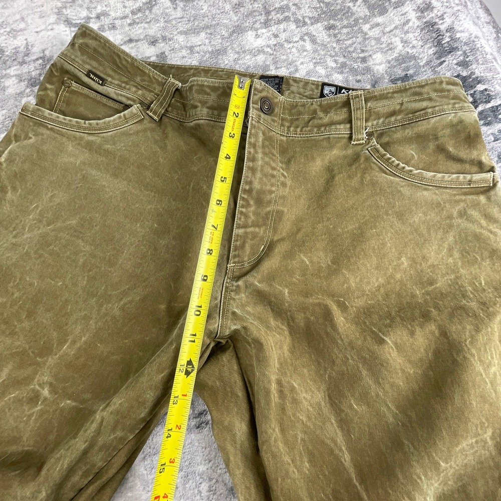 Kuhl Mens 40x32 Ryder Pants Khaki Patina Dye Distressed Outdoor Hiking Workwear - Picture 5 of 16